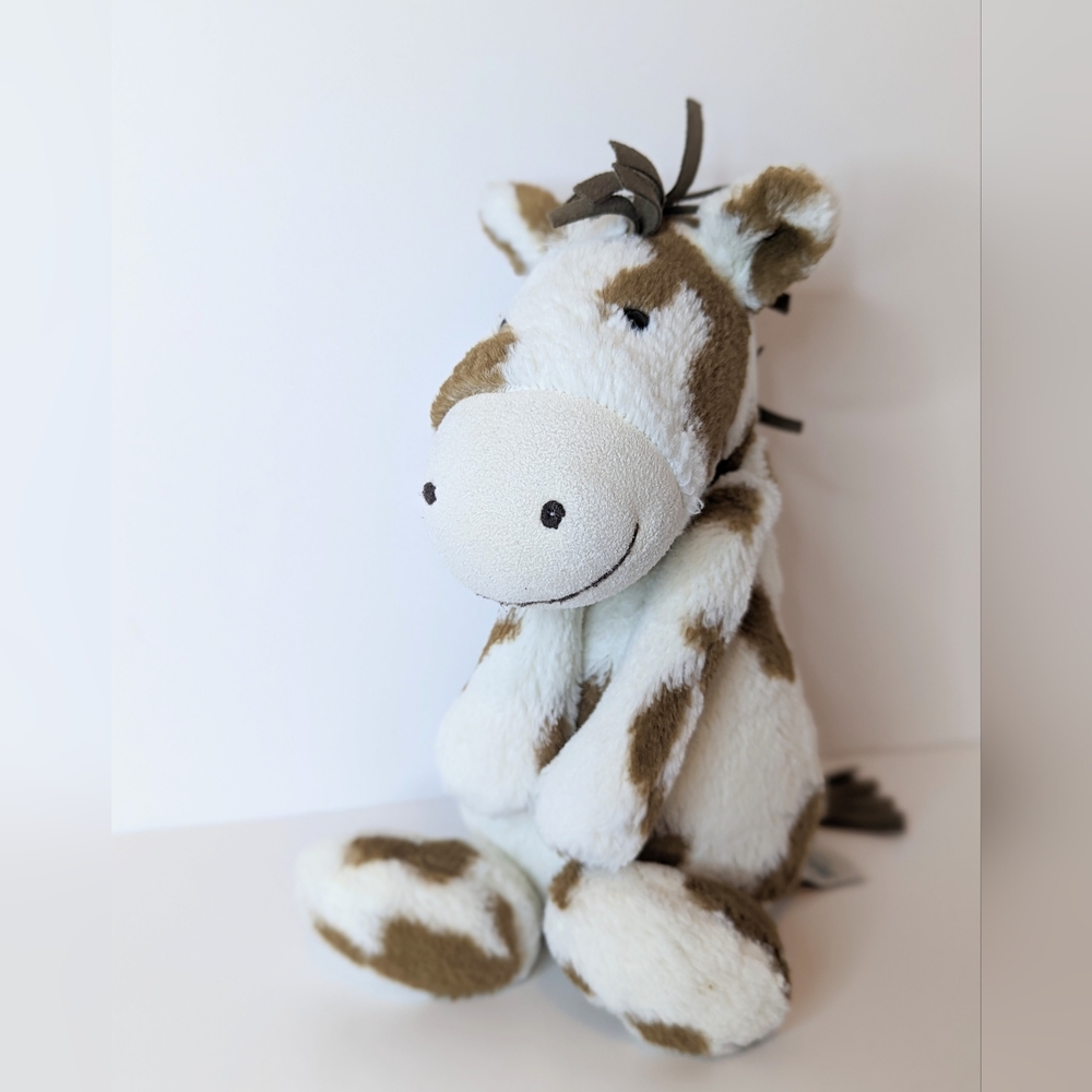 Jellycat Bashful Horse Cream Brown Pinto Pony Spotted Plush Stuffed Animal Toy